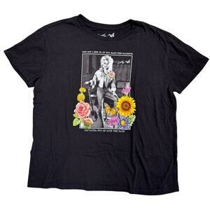🖤 Dolly Parton Graphic Tee | Floral Quote Design 🌼 Size 2X